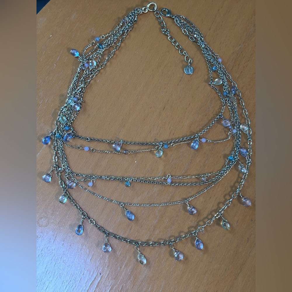 Talbots vintage multi strand necklace